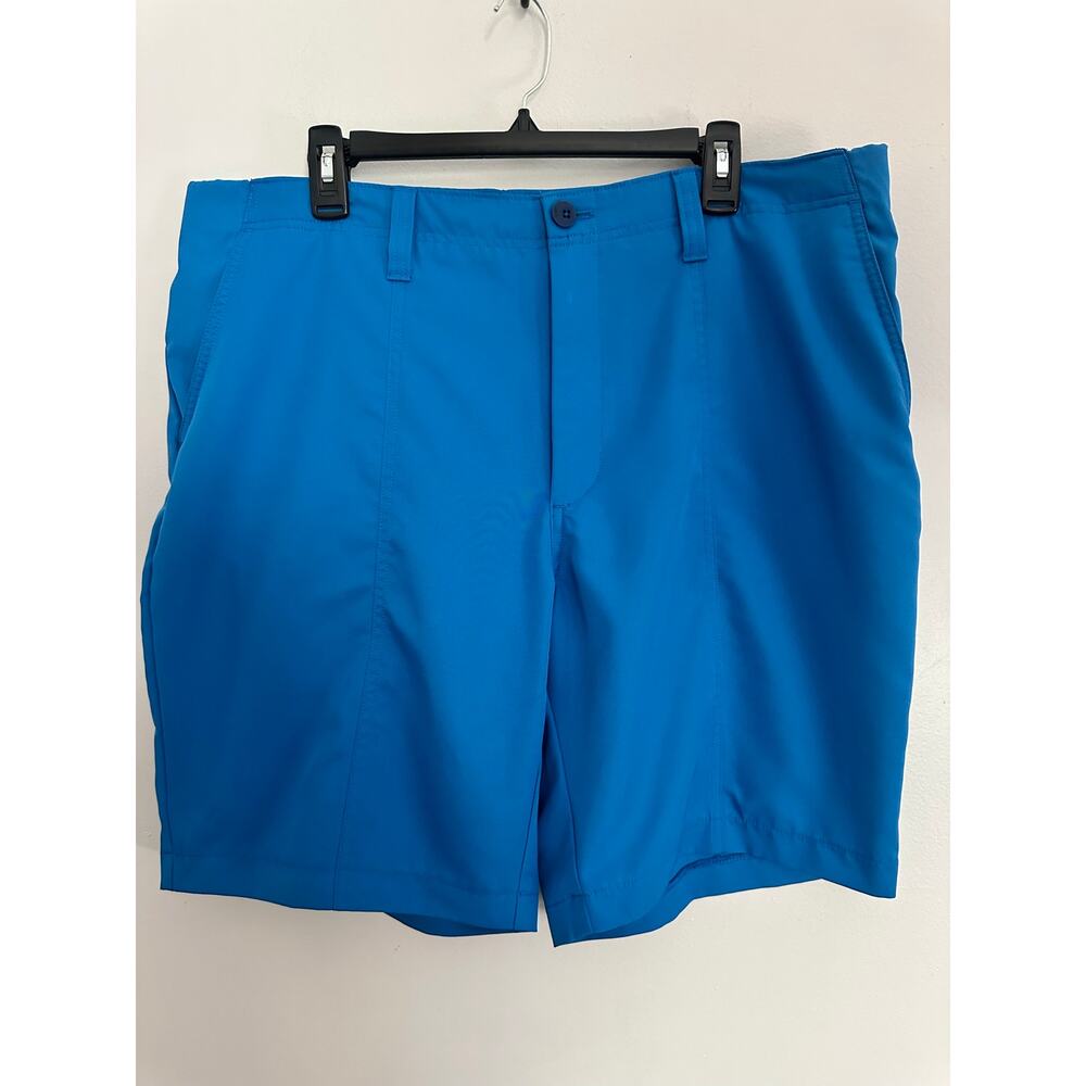 Haggar C18 Mens 38 Performance Golf Shorts Blue Moisture Wicking
